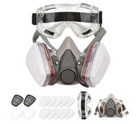 Respirateur réutilisable Demi-masque 6200 Masque à gaz Protection respiratoire Respirateurs avec lunettes de sécurité pour peinture