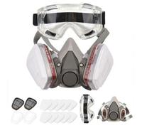 Respirateur réutilisable demi - Masque 6200 masque antitoxique respirateur de protection respiratoire avec lunettes de sécurité
