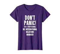 Responsable des Relations internationales RH T-Shirt, Femme, Violet, 3XL
