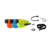 RESQME Family Pack of 3 with accessories, The Original Emergency Keychain Car Escape Tool, 2-in-1 Seatbelt Cutter and Window Breaker, Made in USA, Blue, Orange, Yellow