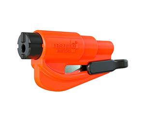 resqme Porte-Clés Brise-Vitre et Coupe-Ceinture, Orange, Lot de 1