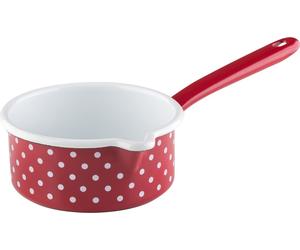 Ress Country Pünktchen Rouge Casserole Ø14cm, 0.75 litre avec bec verseur Emaille Induction