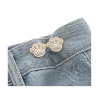 Resserre Pantalon Lot de 5 boutons ceinture réglables en forme patte chat mignon for jean, bouton serrage instantané(Gold)