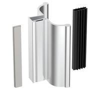 Ressm Poignée de Porte de Douche Magnétique Sans Cadre de 3 Pouces avec Gâche en Métal et Aimant pour Portes de Douche Battantes en Verre