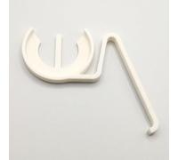 Ressort de sécurité de rechange compatible avec levier de sécurité Geberit | Plaque de rechange pour réservoir de chasse d'eau - En plastique blanc - Accessoires de réparation - Montage