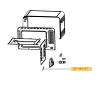 Ressort droite - Four, cuisinière (SS-986317 MOULINEX)