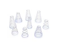 Ressorts de compression, petits ressorts, ressorts métalliques, 10 pièces, ressorts de rappel coniques en acier inoxydable, ressorts de pression coniques WD 0,3-0,8 mm, ressorts métalliques