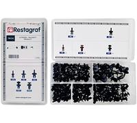 Restagraf - Coffret de Fixations type Rivets Plastiques - Assortiment pour Carrosserie Générale OEM - Réf. 70134 - Coffret de 170 pcs