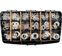 Restagraf - Coffret de Joints Plats en Aluminium pour Vidange et Autres Usages - Assortiment Atelier - Idéal Interventions Courantes - Réf. 40 - Coffret de 465 pcs