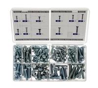 Restagraf - Coffret de Vis à Métaux Tête Hexagonale - Zingué Blanc - M5-0.80 à M8-1.25 - DIN 933 - Réparation et Maintenance Automobile - Réf. 70108 - Coffret de 151 pcs