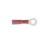 Restagraf - Cosse Ronde Pré-Isolée Rouge Thermorétractable - pour Fils Électriques de 0,3 à 1,5 mm² - Diamètre 6 mm - Sertissage Simple & Solide - Réf. 17253 - Sachet de 25