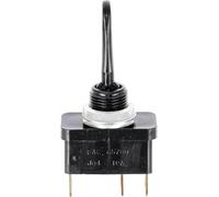Restagraf - Interrupteur Électrique à Impulsion - 2 Broches - Connexion Cosse Plate - Trou de Diamètre 13 mm - 10 A - 12 V - Réf. 6962 - Blister de 1