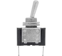 Restagraf - Interrupteur Électrique à Levier - 2 Broches - Connexion Cosse Plate - Trou de Diamètre 12 mm - 15 A - 12 V - Réf. 17465 - Blister de 1