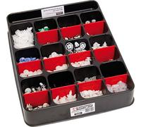 Restagraf - Plateau de Fixations Agrafes de Moulures pour Pare-Brises - Spécialement Compatible Multi-Constructeurs - Assortiment pour Servante d'Atelier - Réf. 70435 - Plateau de 296 pcs