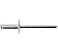 Restagraf - Rivet Tête Large Aluminium & Tige Acier - Compatible avec FIAT 500, BRAVO II, GRANDE PUNTO/EVO - Diamètre 4,8 mm - Longueur 14 mm - Réf. 4302 - Sachet de 53