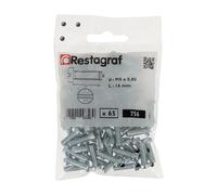 Restagraf - Vis à Métaux Tête Fendue - M5-0.80 x 16 mm - Acier - DIN 84 - Fixation Pièces Mécaniques, Carrosserie - Réf. 756 - Sachet de 65