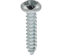 Restagraf - Vis à Tôle - Tête Cylindrique Bombée Pozidrive - Acier Zingué Blanc - Standard DIN 7981 - Fixation Carrosserie - Réf. 608 - Sachet de 50