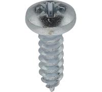 Restagraf - Vis à Tôle - Tête Cylindrique Bombée Pozidrive - Acier Zingué Blanc - Standard DIN 7981 - Fixation Carrosserie - Réf. 627 - Sachet de 40