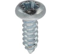 Restagraf - Vis à Tôle - Tête Cylindrique Bombée Pozidrive - Acier Zingué Blanc - Standard DIN 7981 - Fixation Carrosserie - Réf. 624 - Sachet de 50
