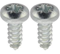 Restagraf - Vis à Tôle - Tête Cylindrique Bombée Pozidrive - Acier Zingué Blanc - Standard DIN 7981 - Fixation Carrosserie - Réf. 626 - Sachet de 40 (Lot de 2)
