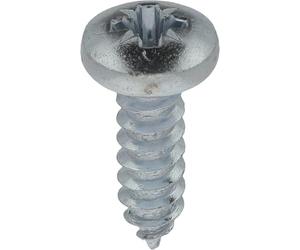 Restagraf - Vis à Tôle - Tête Cylindrique Bombée Pozidrive - Acier Zingué Blanc - Standard DIN 7981 - Fixation Carrosserie - Réf. 627 - Sachet de 40
