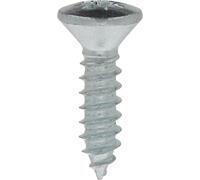 Restagraf - Vis à Tôle - Tête Fraisée Bombée Pozidrive - Acier Zingué Blanc - Standard DIN 7983 - Fixation Carrosserie - Réf. 628 - Sachet de 35