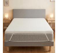 RESTBULLE Surmatelas Mémoire de Forme - Rolls - Qualité Hôtellerie - Morphologique - Épaisseur Totale de 7 cm - Confort Enveloppant - Marque Française - 70 x 190 cm - Enveloppe Déhoussable et Lavable