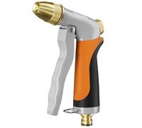 RESTMO Pistolet Arrosage Douchette de Jardin en Métal Haute Pression | Pistolet d'arrosage métal à 7 jets avec débit d'eau réglable convient pour l'arrosage du jardin et le lavage de la voiture