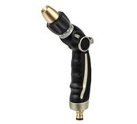 RESTMO Pistolet pulvérisateur à haute pression en laiton pur, tête de buse en laiton pur, pulvérisateur à main en métal pour lavage de voiture, contrôle du débit du pouce, 4 modes de pulvérisation