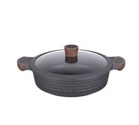 RESTO Faitout 4,4 l avec couvercle 28 cm, H = 8 cm, revêtement antiadhésif, dans un coffret cadeau, pour tous les types de feux, y compris l'induction, sans PFOA