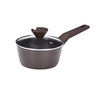 RESTO Faitout avec couvercle en verre 16 cm - 1,5 l - En aluminium forgé - Revêtement anti-adhésif marbré à quatre couches - 93017
