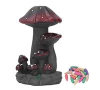 Restokki Brûleurs d'encens de débit de Champignon, Porte-résine Artisanal avec 20 cônes d'encens pour décor de méditation à Domicile