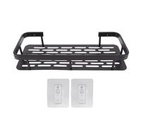 Restokki Caddie de Douche en Aluminium Durable, étagère de Douche antirouille pour Salle de Bain et Cuisine (Noire)