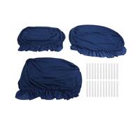 Restokki Housses de canapé 3 pièces Housse de Jupe inférieure élastique Toutes Saisons canapé Enveloppant Complet Simple Double Trois Places (Bleu Marine)