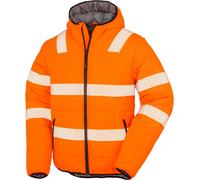 Result Genuine Recycled R500X | Recycled Ripstop Padded Safety Jacket - Arbeitsjacke - Farbe : Orange fluorescent - Größe : L