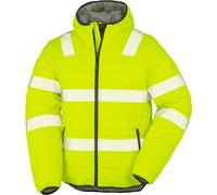 Result Genuine Recycled R500X | Recycled Ripstop Padded Safety Jacket - Veste de travail - Couleur : Jaune Fluorescent - Taille : L