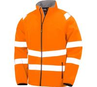 Result Genuine Recycled R505X | Recycled Printable Safety Softshell Jacket Sicherheitsjacke - Farbe : Orange fluorescent/Noir - Größe : M