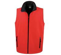 Result R232 m Gilet sans Manches Imprimable en Softshell Large Rouge/Noir