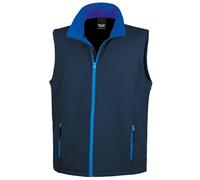 Result R232 m Gilet sans Manches Imprimable en Softshell XL Bleu Marine/Bleu Roi