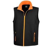Result R232 m Gilet sans Manches Imprimable en Softshell XXL Noir/Orange