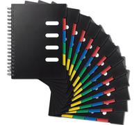 Resurhang Lot de 12 carnets à spirale B5 avec intercalaires larges lignés - Couverture rigide étanche pour projets de bureau - Prise de notes