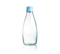 Retap ApS Grande Bouteille d'eau en Verre Borosilicate 0,8 l - Bleu Clair