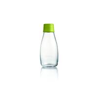 Retap ApS Grande Bouteille d'eau en Verre Borosilicate 0,8 Litre, Vert forêt, 0.3 / Small