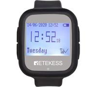 Retekess TD106 Système de téléavertisseur sans fil Récepteur d'horloge 433 MHz pour personnes âgées Infirmière Hôpital Restaurant