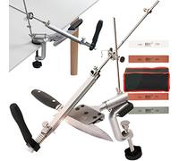 Retoo Aiguiseur de couteaux professionnel Aiguiseur de couteaux de précision Aiguiseur de couteaux Aiguiseur de couteaux professionnel pour couteaux de cuisine de chef Tous les couteaux Rotation 360°