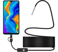 Retoo Endoscopique Caméra d'inspection de Serpent USB-C HD pour Android 3,9 mm IP67, Caméra endoscopique avec LED étanche mégapixel Caméra d'inspection Câble Serpent pour Smartphone, Appareil Photo
