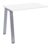 Retour de bureau Ecla manager L 100 x P 60 cm blanc piétement métal finition aluminium - - Bruneau