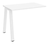 Retour de bureau Ecla manager L 100 x P 60 cm blanc piétement métal finition blanc - - Bruneau