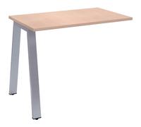 Retour de bureau Ecla manager L 100 x P 60 cm chêne clair piétement métal finition aluminium - - Bruneau