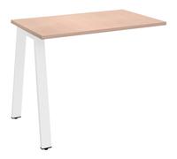 Retour de bureau Ecla manager L 100 x P 60 cm chêne clair piétement métal finition blanc - - Bruneau